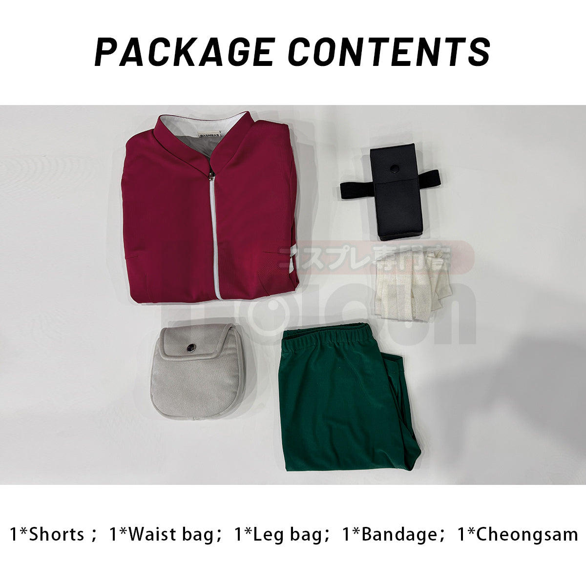 YOO Anime Haruno Sakura Cosplay Costume Short Sleeve Cheongsam Shorts Pouch Waist Bag Halloween Christmas Gift Cos Convention thumbnail 12