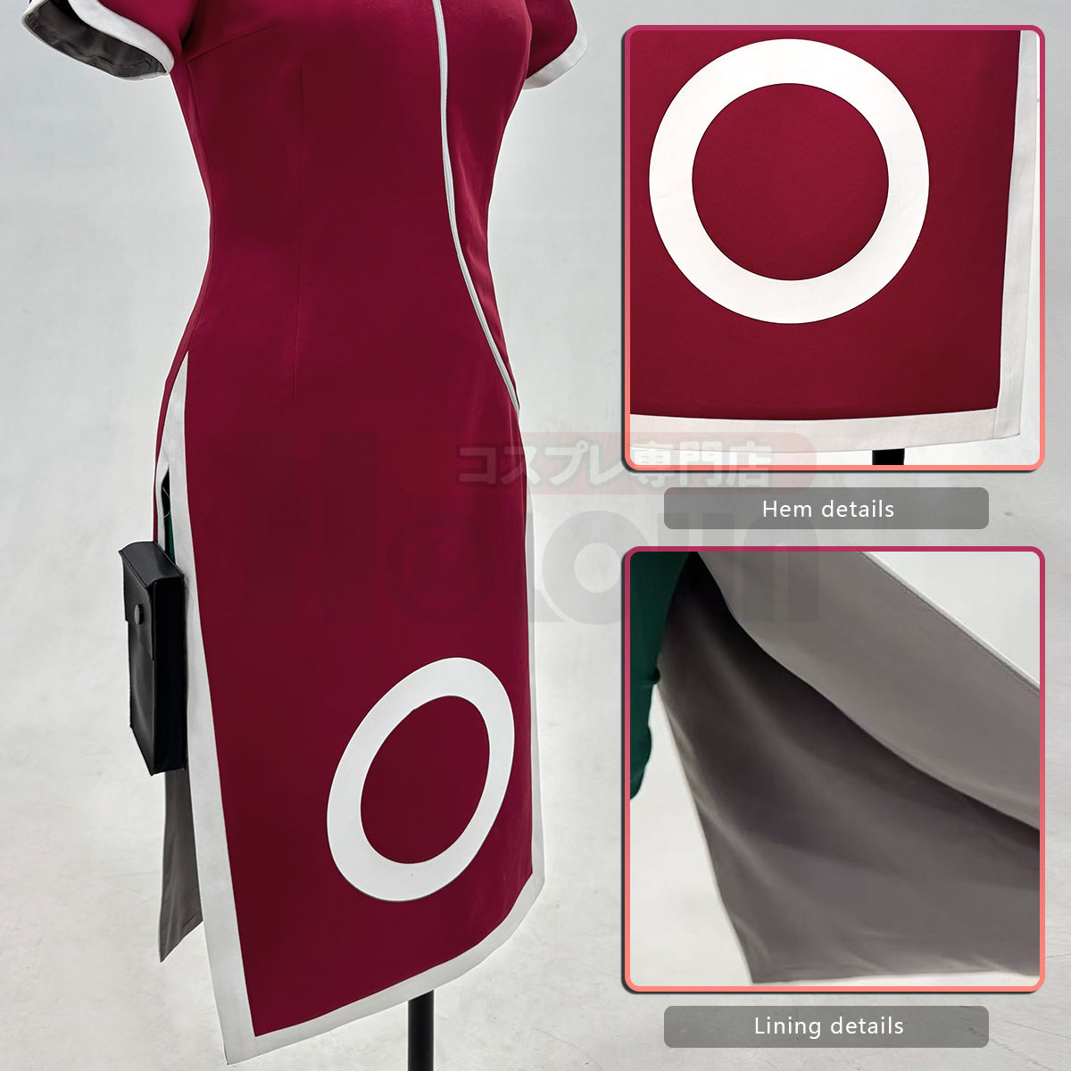 YOO Anime Haruno Sakura Cosplay Costume Short Sleeve Cheongsam Shorts Pouch Waist Bag Halloween Christmas Gift Cos Convention thumbnail 9