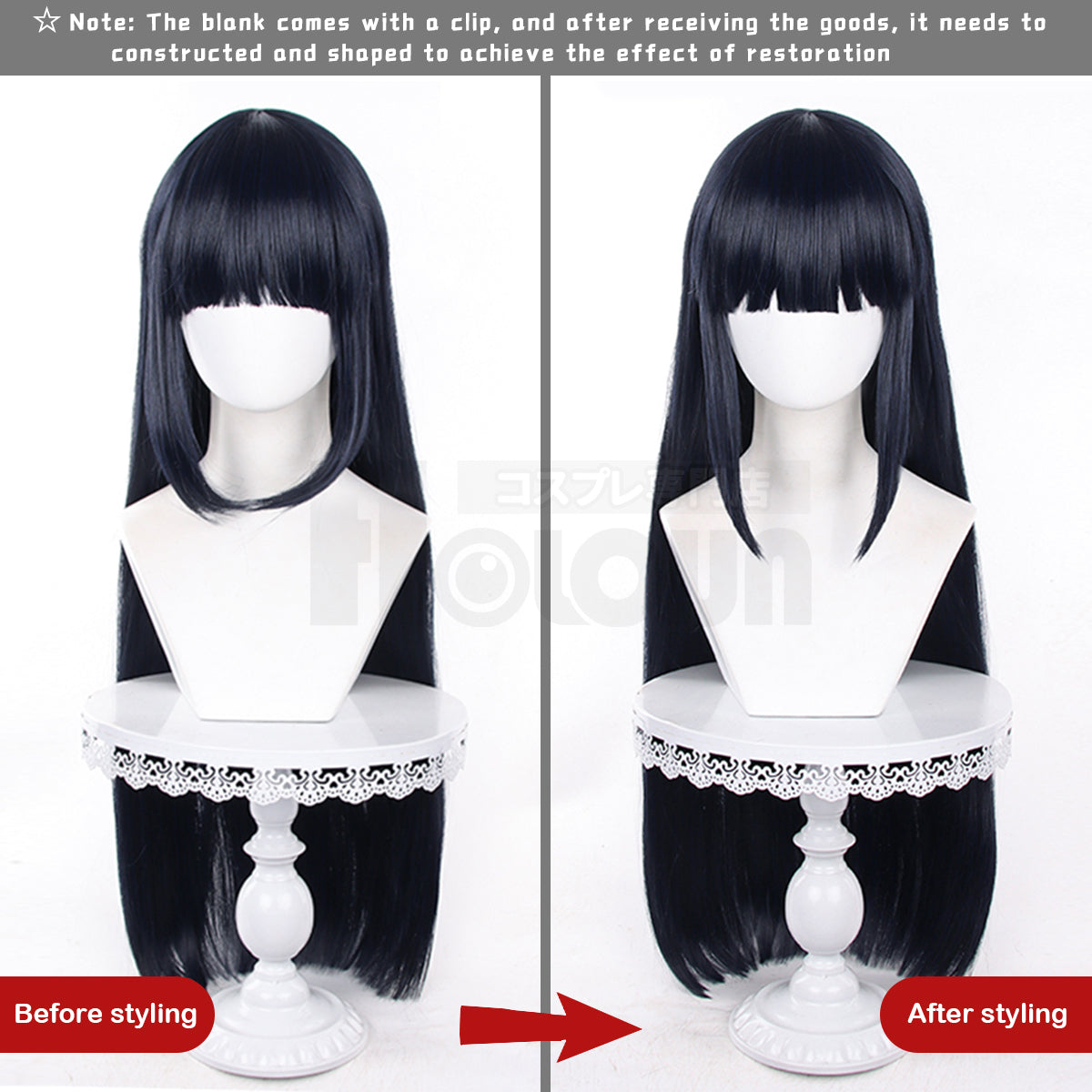 YOO Anime Hyuga Hinata Cosplay Costume Wig Top Shorts Waist Bag Christmas Gift thumbnail 14