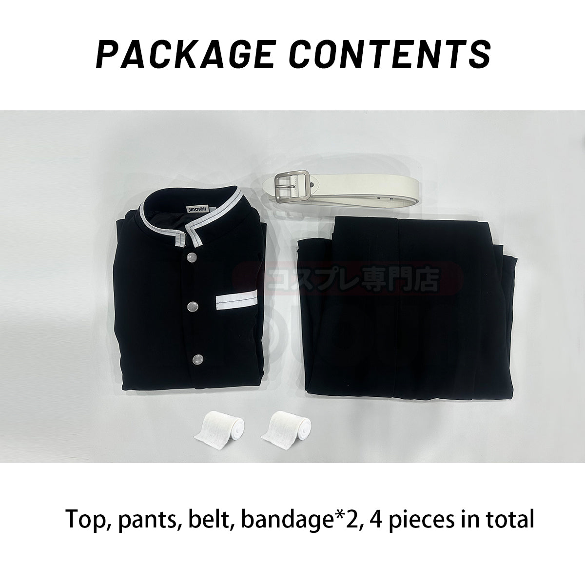YOO Anime Kamado Tanjirou Agatsuma Zenitsu Cosplay Costume Silver Color Buttons  Embroidery Black Team Uniform Elastic Pants Belt Cos Halloween thumbnail 8