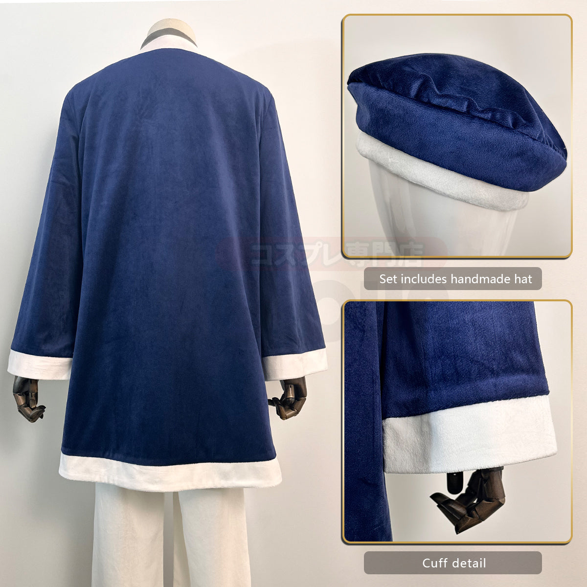 YOO Delicious in Anime Falin Touden Cosplay Costume Wig Cloak Tops Pants Hat Cos Convention Rose Net Halloween Christmas Gift thumbnail 11