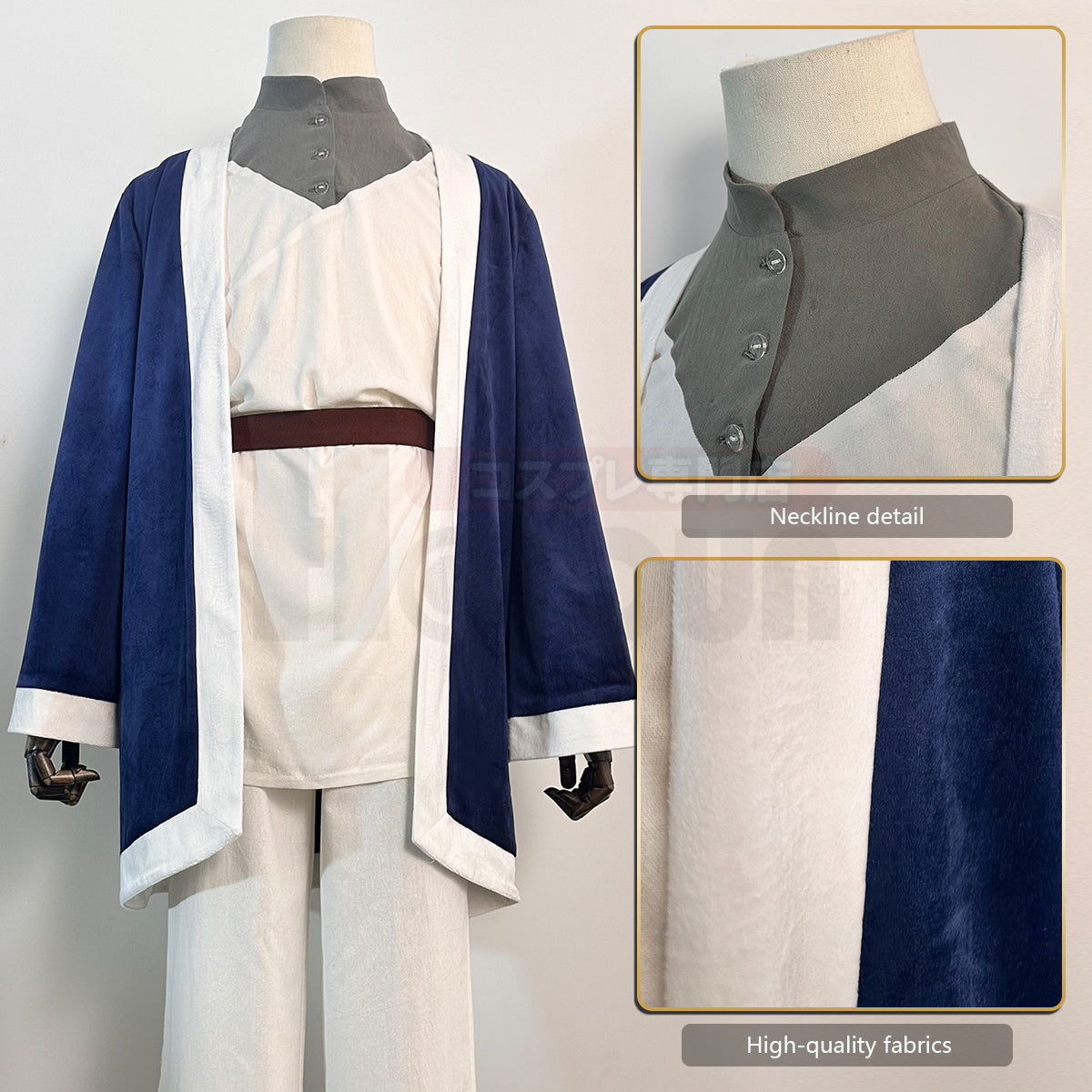 YOO Delicious in Anime Falin Touden Cosplay Costume Wig Cloak Tops Pants Hat Cos Convention Rose Net Halloween Christmas Gift thumbnail 7