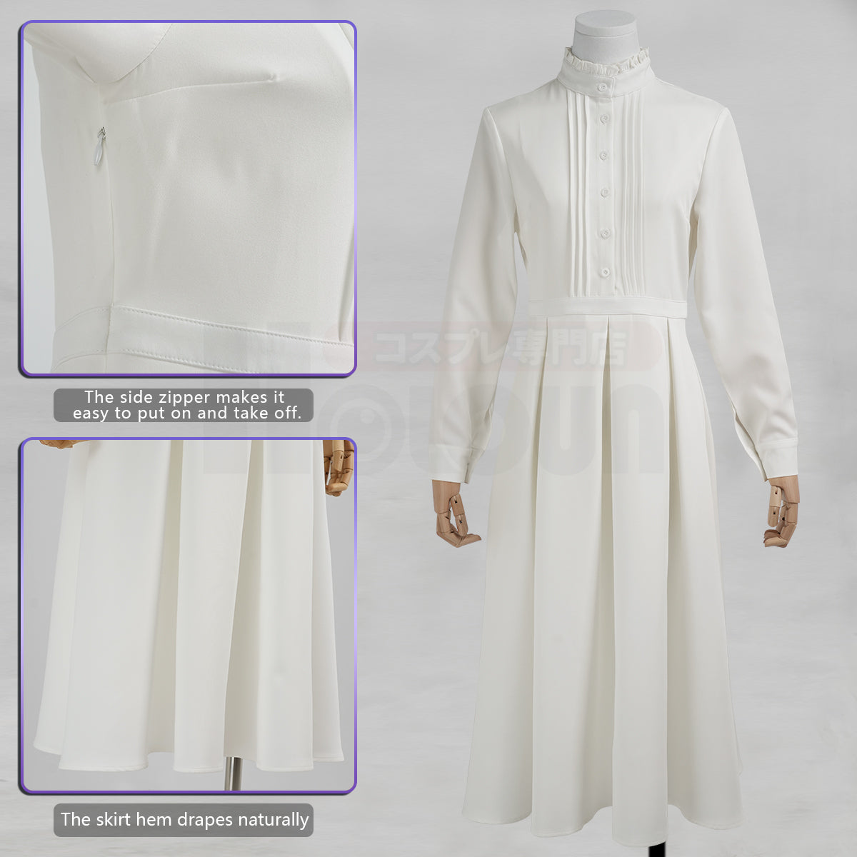 YOO Frieren Beyond Journey’s End Anime Fern Cosplay Costume Wig Cloak Coat Dress Christmas Gift thumbnail 11