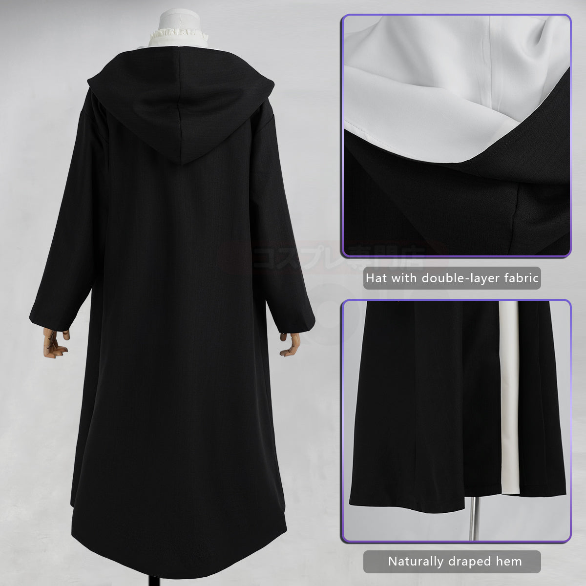 YOO Frieren Beyond Journey’s End Anime Fern Cosplay Costume Wig Cloak Coat Dress Christmas Gift thumbnail 12