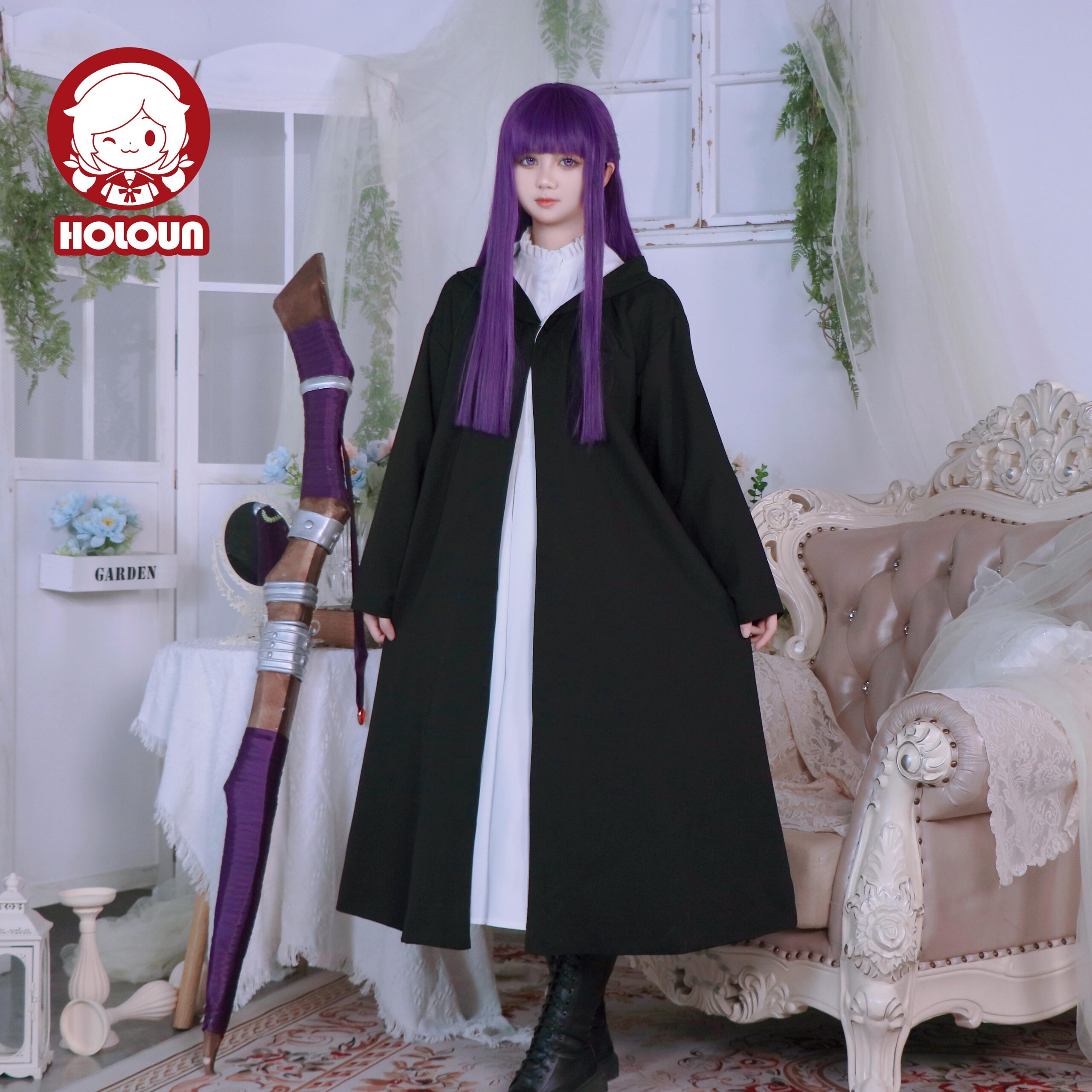 YOO Frieren Beyond Journey’s End Anime Fern Cosplay Costume Wig Cloak Coat Dress Christmas Gift thumbnail 5