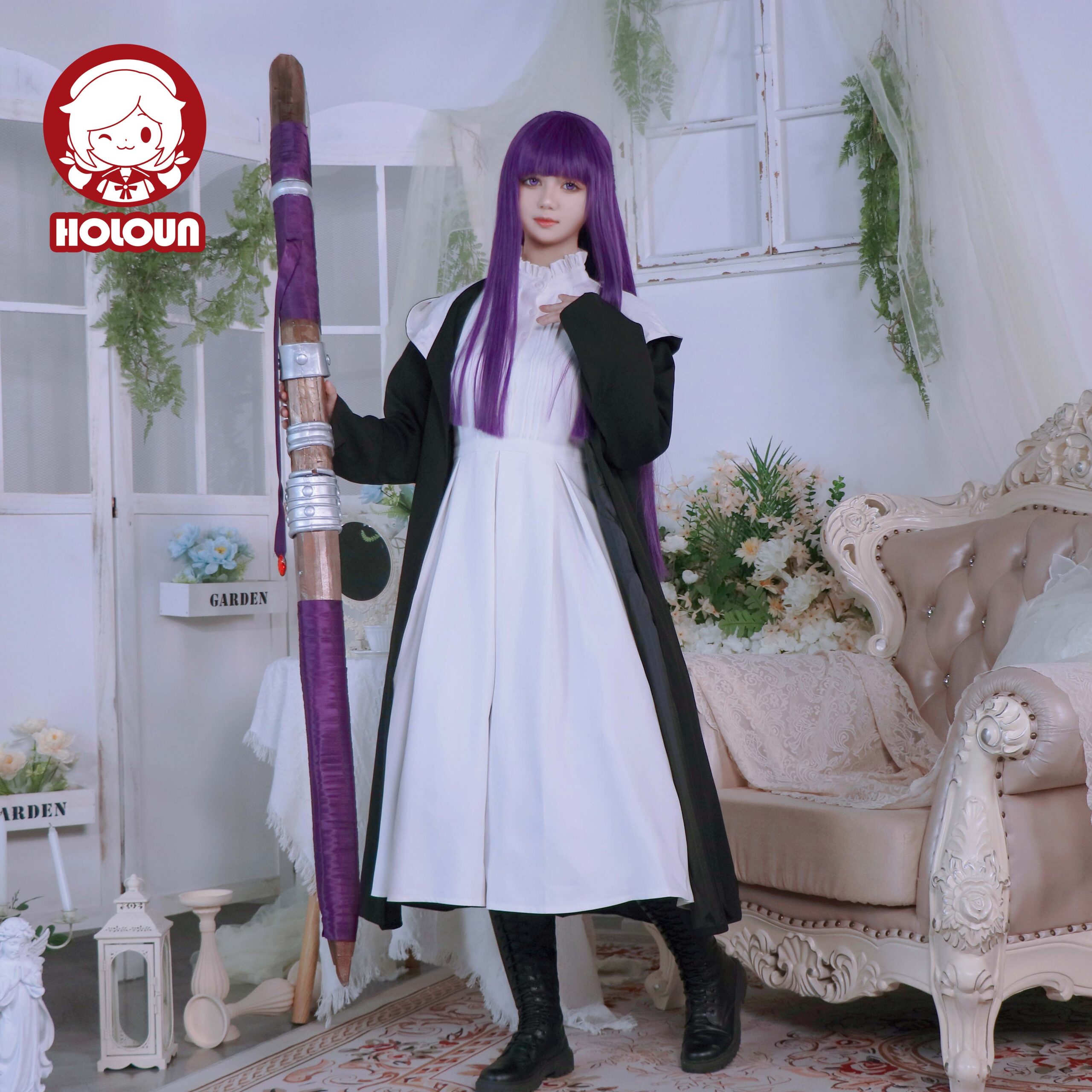 YOO Frieren Beyond Journey’s End Anime Fern Cosplay Costume Wig Cloak Coat Dress Christmas Gift thumbnail 6