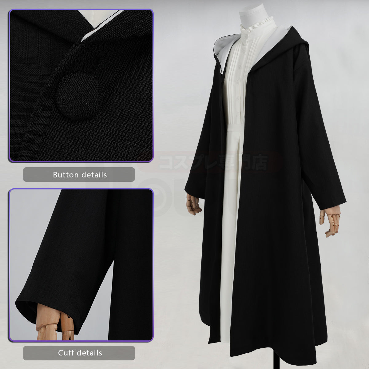 YOO Frieren Beyond Journey’s End Anime Fern Cosplay Costume Wig Cloak Coat Dress Christmas Gift thumbnail 9