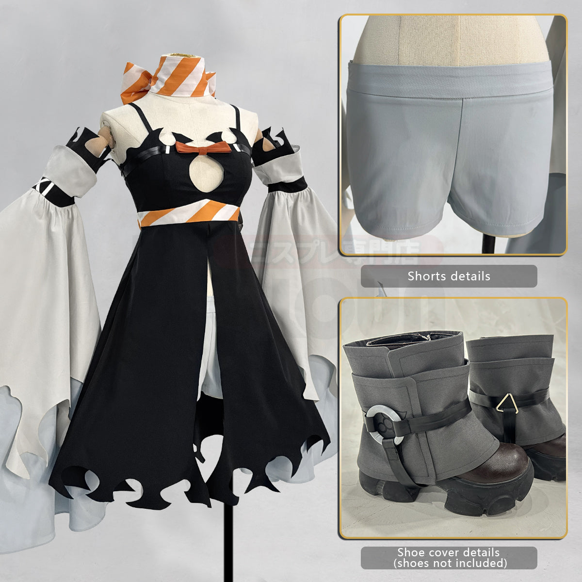 YOO Gachiakuta Anime Amo Cosplay Costume Wig Boot Covers Dress Scarf Shorts Sleeves Convention Halloween Christmas Gift thumbnail 7