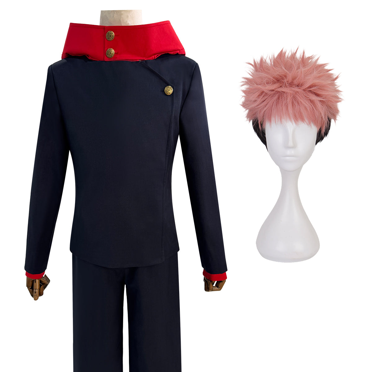 YOO Anime Itadori Yuji  Yuta Okkotsu Cosplay Costume Wig Jacket Pants Upgraded version Halloween Christmas Convention Gift thumbnail 5