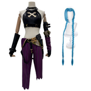 YOO LOL Game Jinx Cosplay Costume Wig Loli Outfit Halloween Christmas Gift Cos Convention