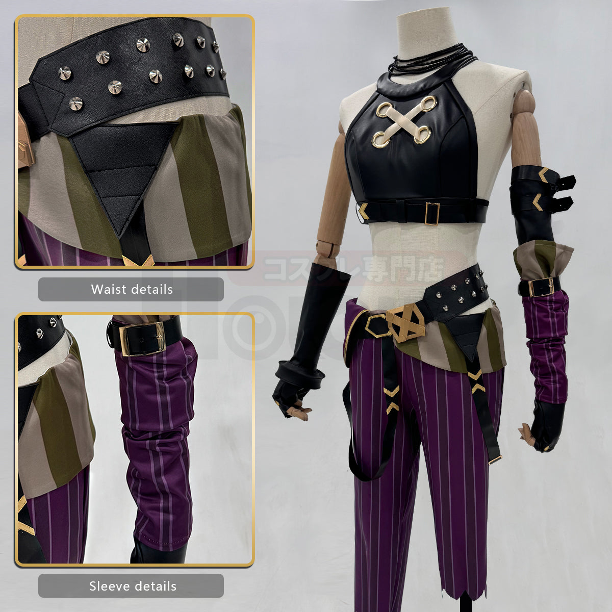 YOO LOL Game Jinx Cosplay Costume Wig Loli Outfit Halloween Christmas Gift Cos Convention thumbnail 10