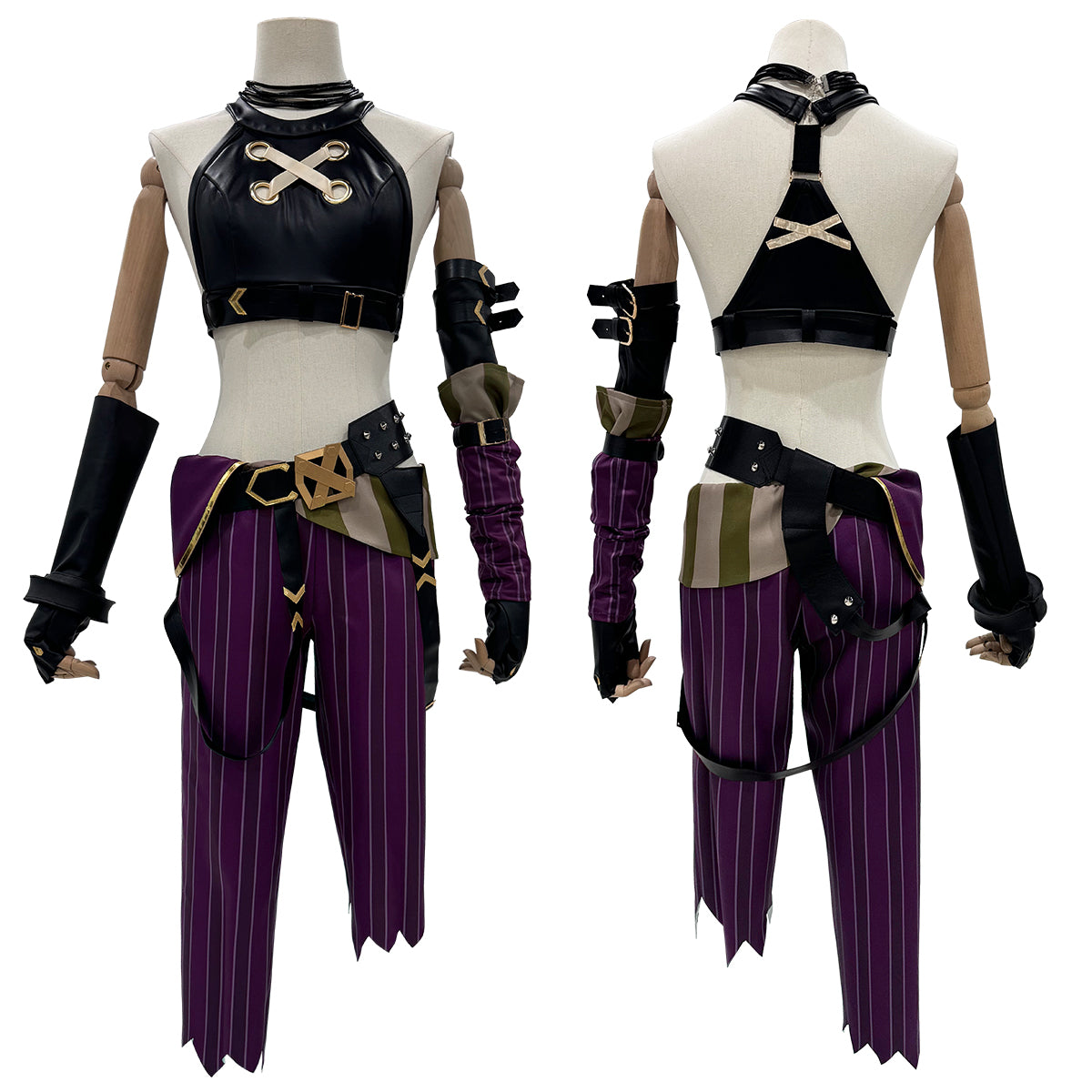 YOO LOL Game Jinx Cosplay Costume Wig Loli Outfit Halloween Christmas Gift Cos Convention thumbnail 2