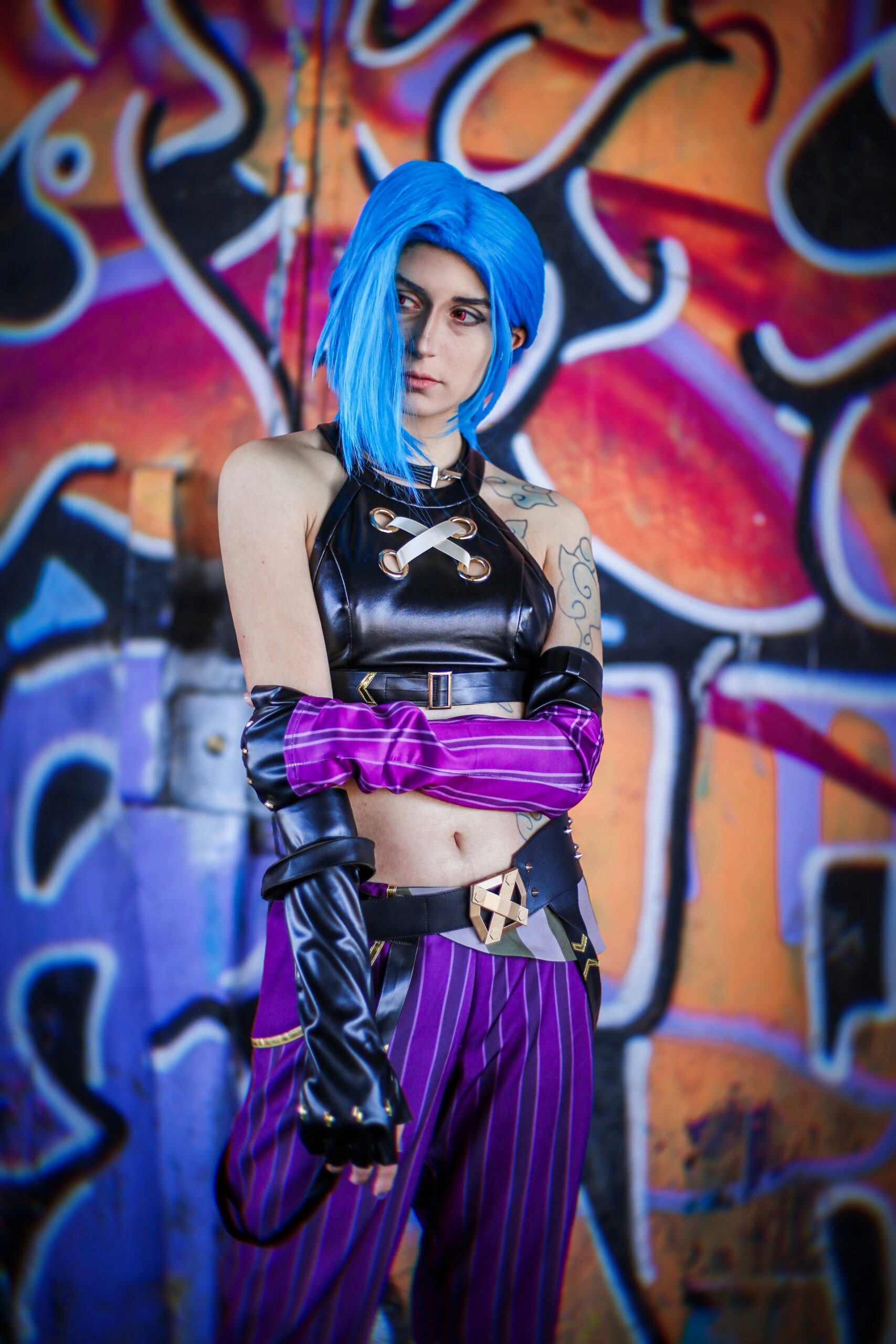 YOO LOL Game Jinx Cosplay Costume Wig Loli Outfit Halloween Christmas Gift Cos Convention thumbnail 5