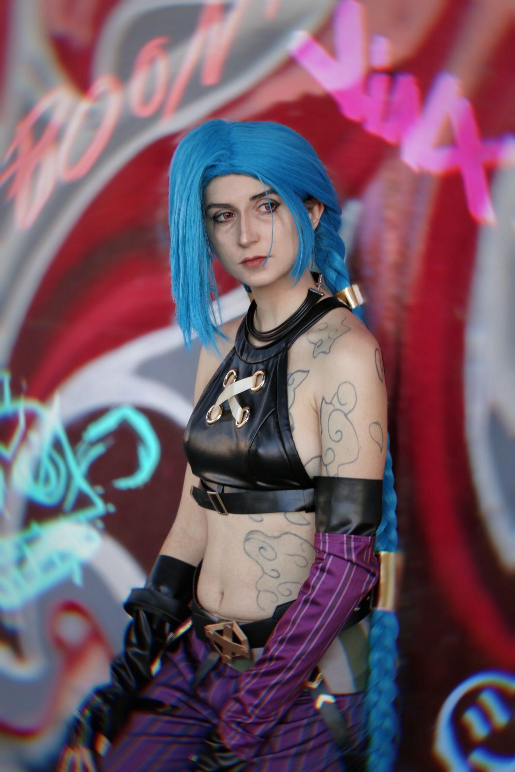YOO LOL Game Jinx Cosplay Costume Wig Loli Outfit Halloween Christmas Gift Cos Convention thumbnail 8