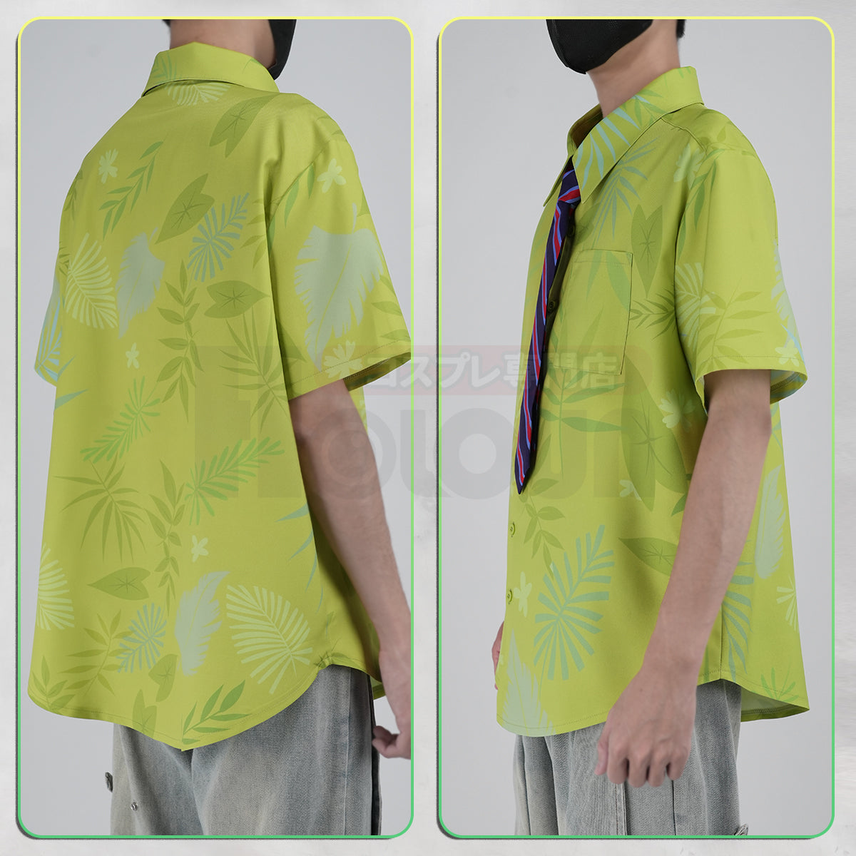 YOO Zoo Movie Nick Wilde Cosplay Costume Pink Green Shirt Tie Halloween Christmas Animation Convention Unisex Adult Daily Wear thumbnail 16