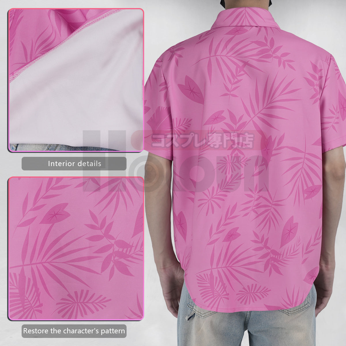 YOO Zoo Movie Nick Wilde Cosplay Costume Pink Green Shirt Tie Halloween Christmas Animation Convention Unisex Adult Daily Wear thumbnail 9