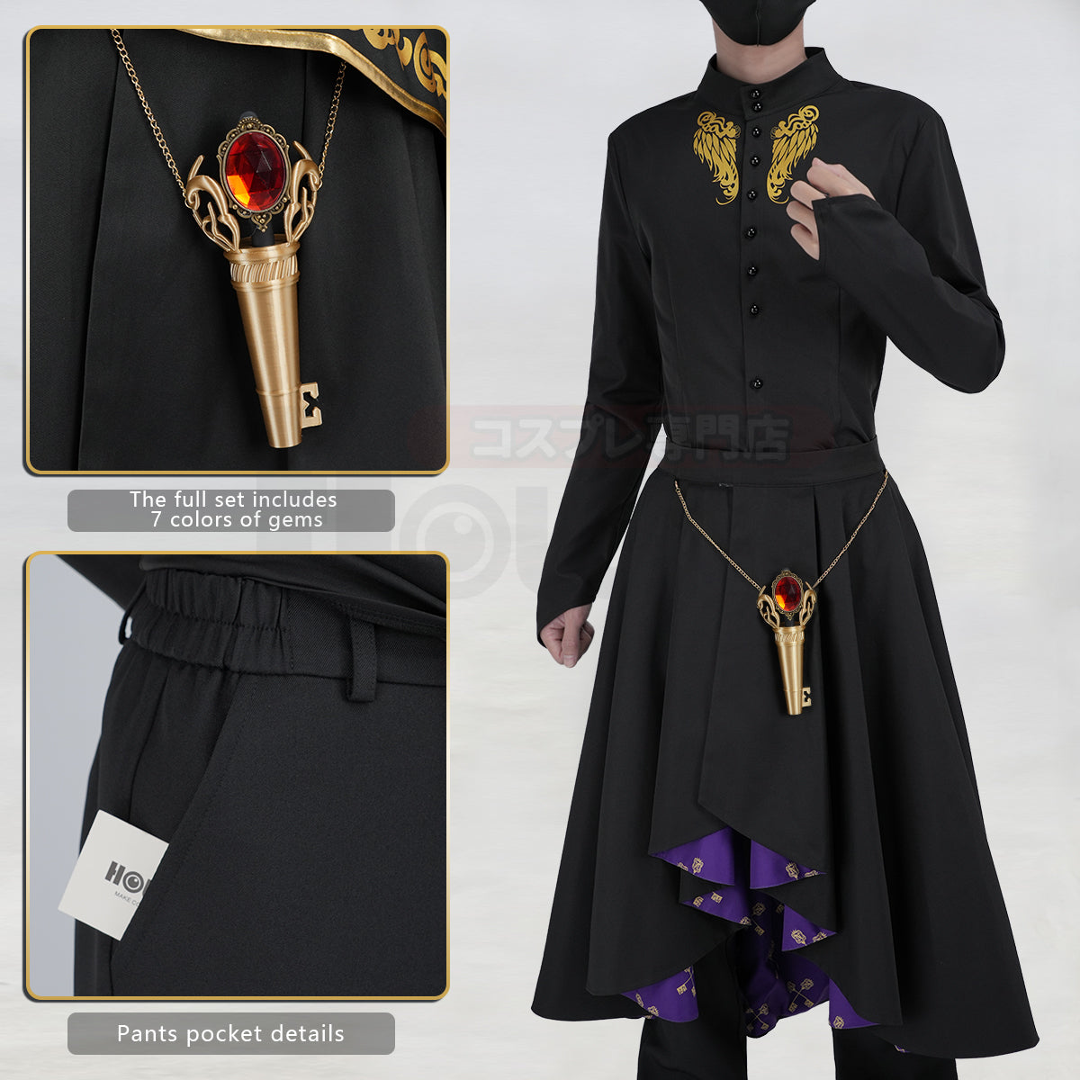 YOO Twisted Game Cosplay Costume Ceremonial Robes Heartslabyul Savanaclaw Octavinelle Scarabia Pomefiore ‌Ignihyde Diasomnia thumbnail 7