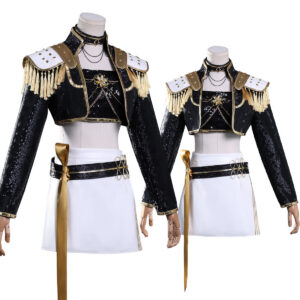 YOO Anime Miraa Cosplay Costume Jacket Skirt Black Stage Performance Uniform Halloween Christmas