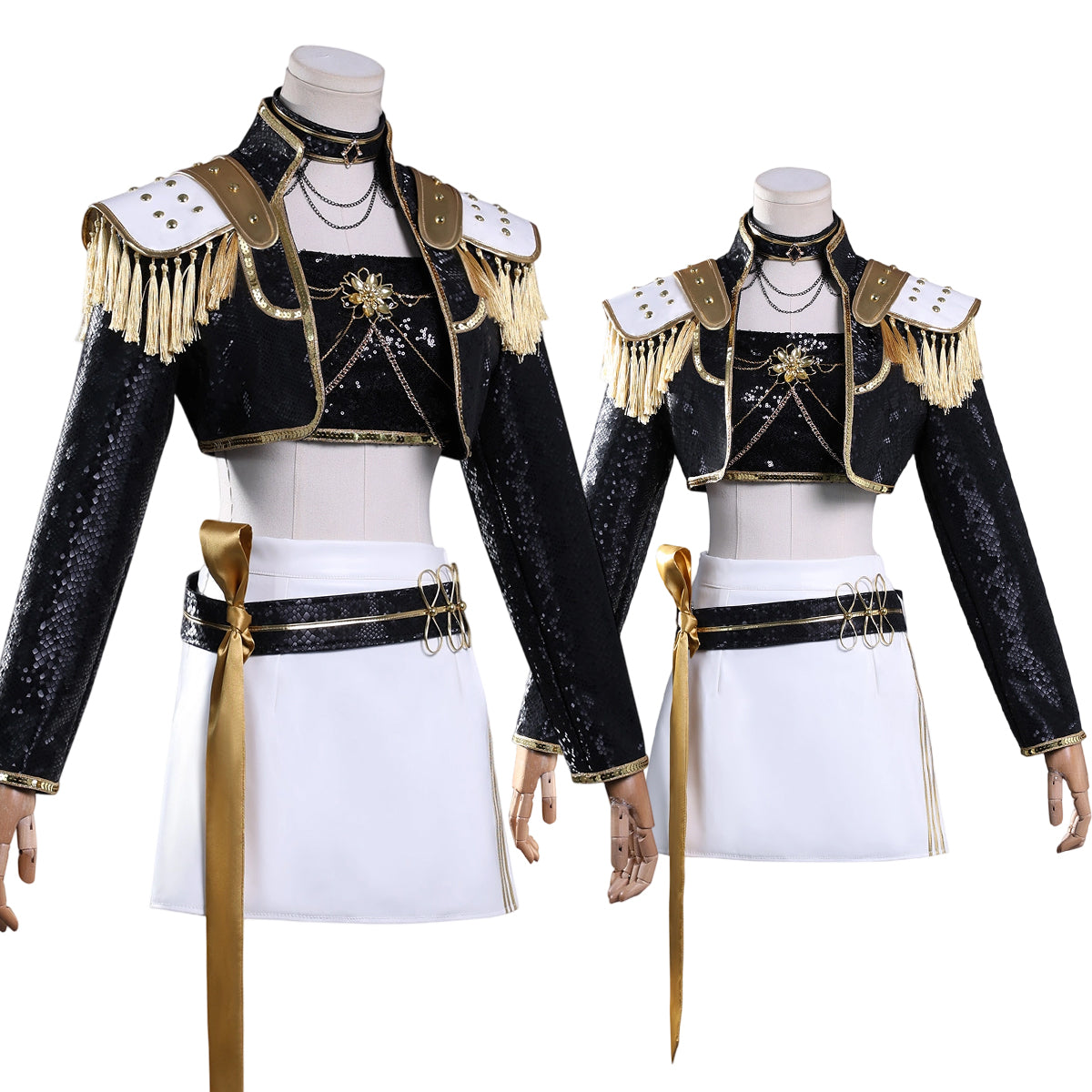 YOO Anime Miraa Cosplay Costume Jacket Skirt Black Stage Performance Uniform Halloween Christmas