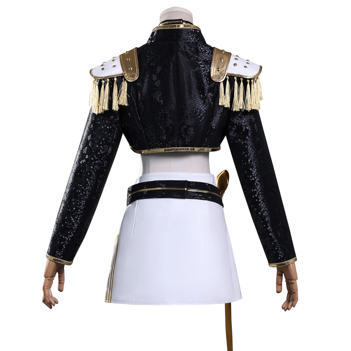 YOO Anime Miraa Cosplay Costume Jacket Skirt Black Stage Performance Uniform Halloween Christmas thumbnail 6