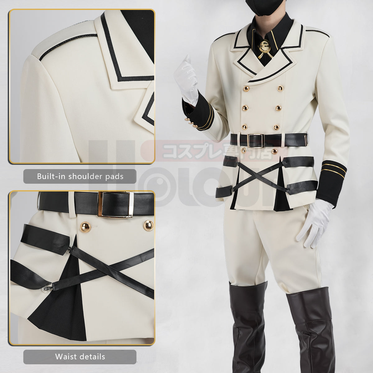 YOO Seraph Of The End Anime Mikaela Hyakuya Cosplay Costume Cloak Jacket Pants Shirt Halloween Christmas Convention thumbnail 11
