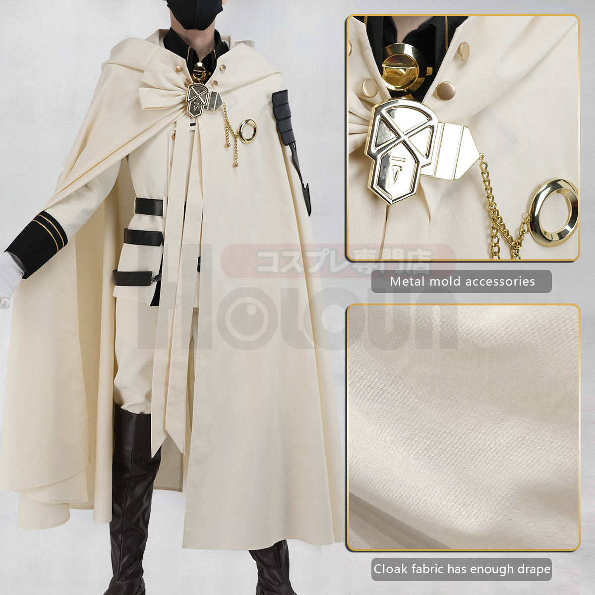 YOO Seraph Of The End Anime Mikaela Hyakuya Cosplay Costume Cloak Jacket Pants Shirt Halloween Christmas Convention thumbnail 4