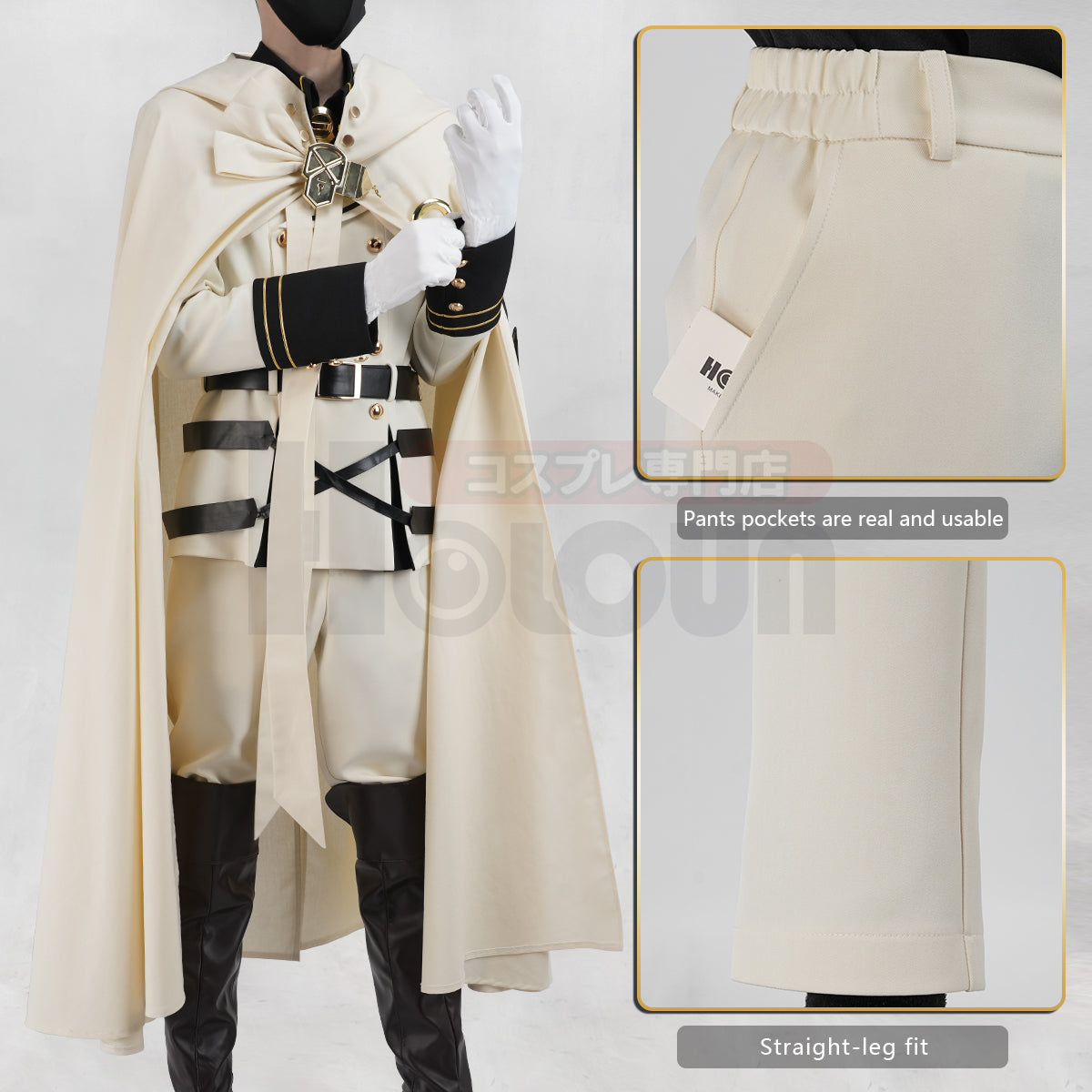 YOO Seraph Of The End Anime Mikaela Hyakuya Cosplay Costume Cloak Jacket Pants Shirt Halloween Christmas Convention thumbnail 9