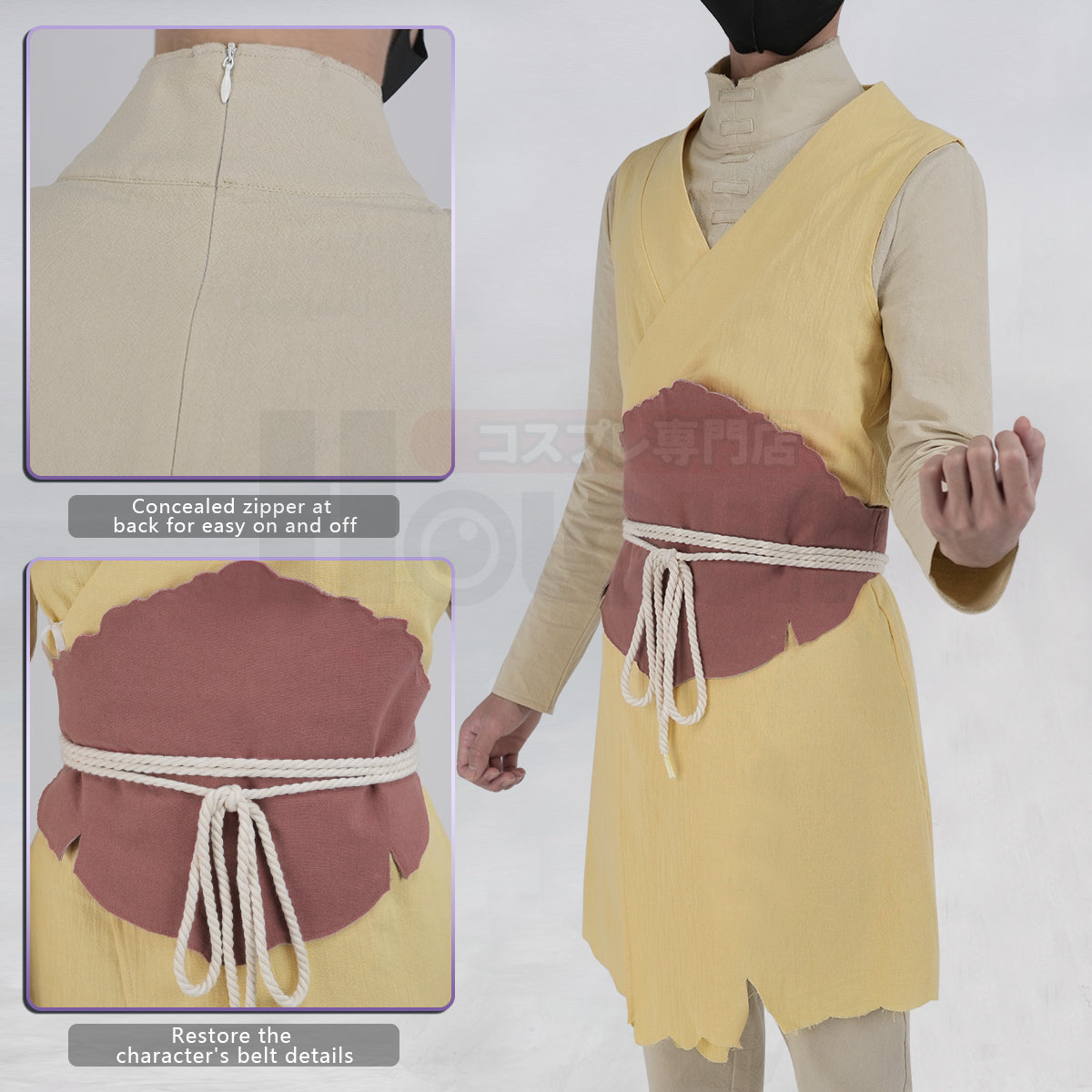 YOO STONE Anime Asagiri Gen Cosplay Costume Pants Top Animation Convention 2025 Halloween Christmas Gift thumbnail 8