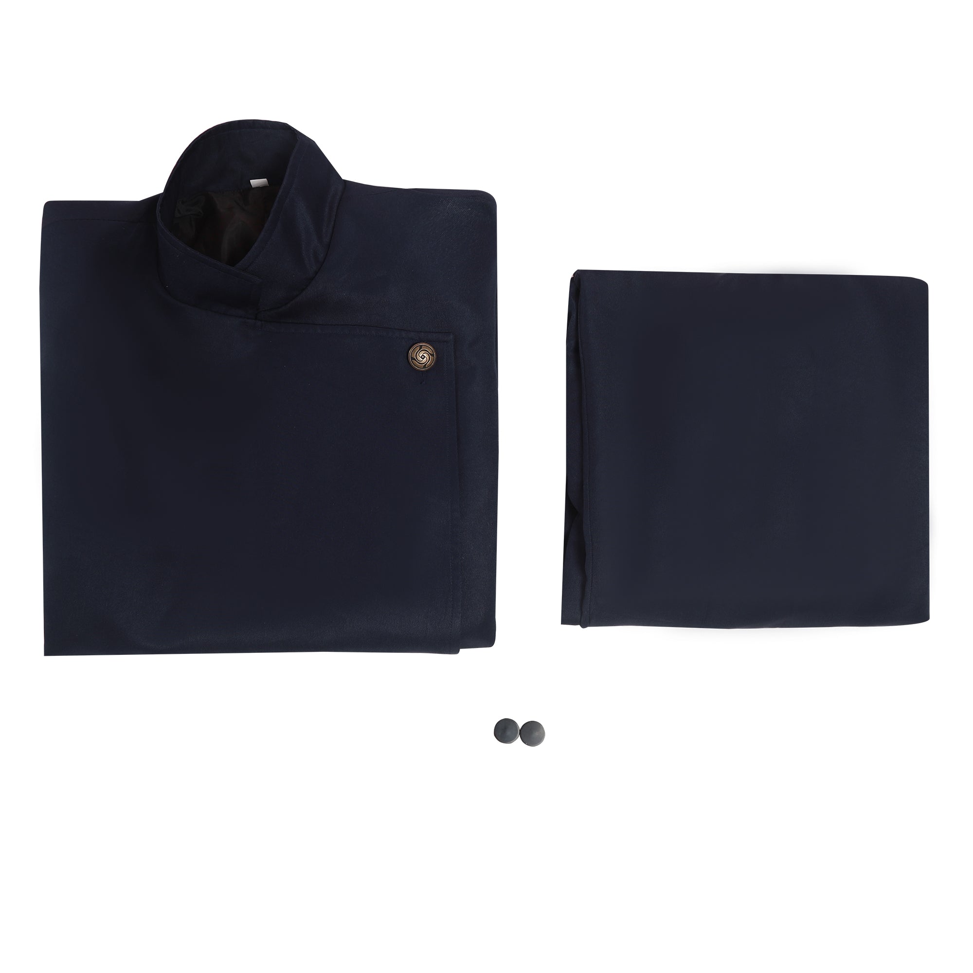 YOO Jujutsu JJK Manga Anime Suguru Geto Cosplay Costume Wig Dark Blue Jacket Pants Uniform Rose Net Synthetic Fiber Halloween thumbnail 7