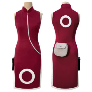 YOO Anime Haruno Sakura Cosplay Costume Sleeveless Cheongsam Shorts Pouch Waist Bag Halloween Christmas Gift Cos Convention