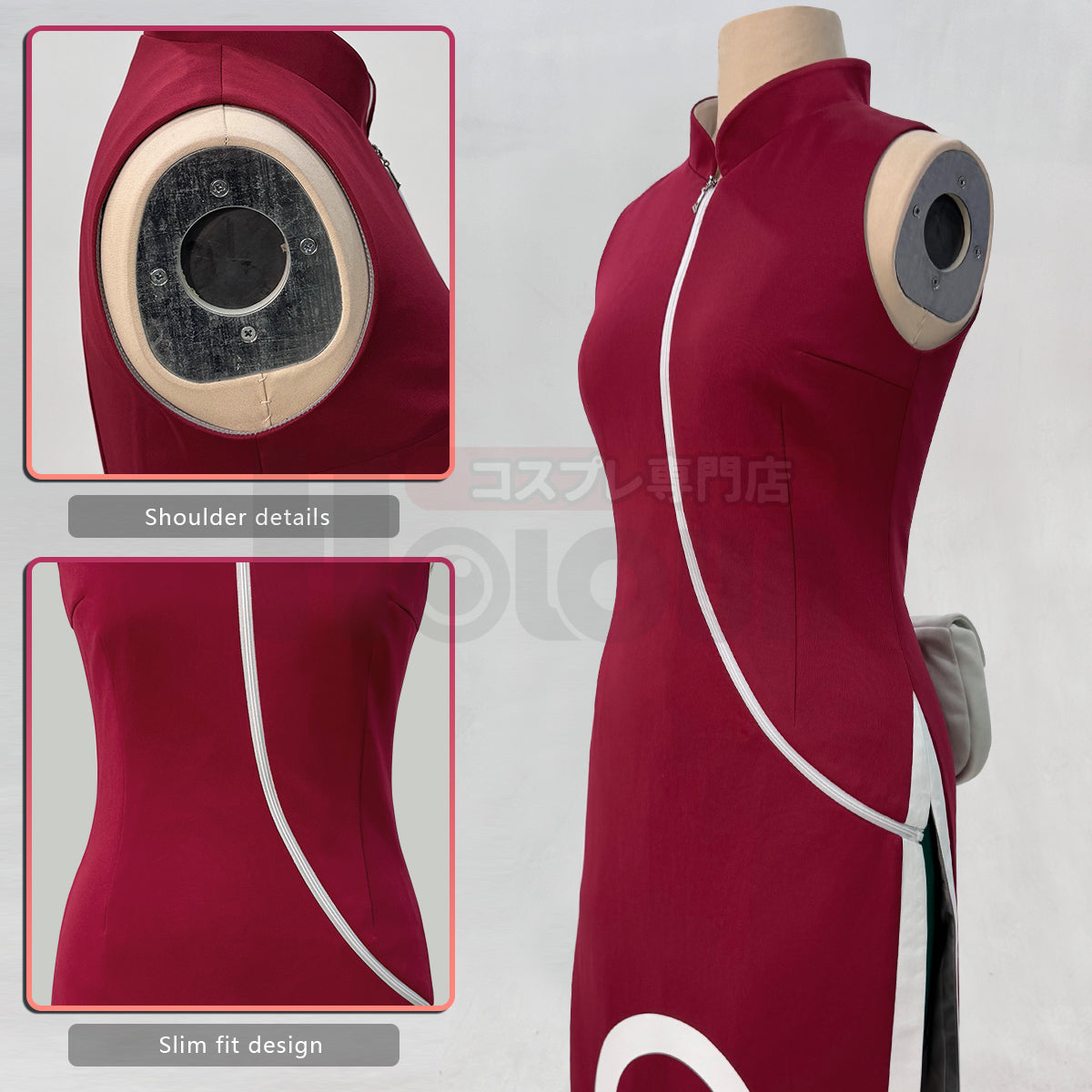 YOO Anime Haruno Sakura Cosplay Costume Sleeveless Cheongsam Shorts Pouch Waist Bag Halloween Christmas Gift Cos Convention thumbnail 5