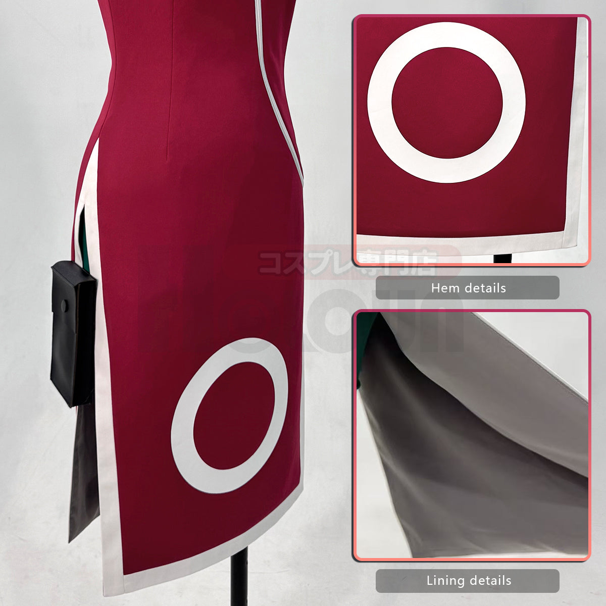 YOO Anime Haruno Sakura Cosplay Costume Sleeveless Cheongsam Shorts Pouch Waist Bag Halloween Christmas Gift Cos Convention thumbnail 6