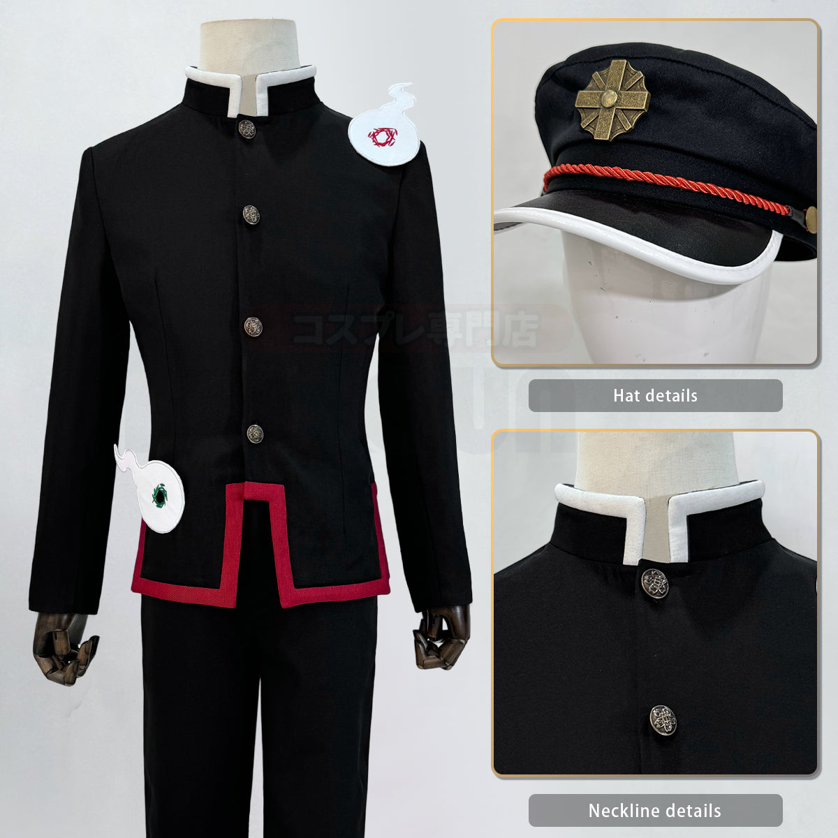 YOO Toilet-Bound Hanako-Kun Anime Yugi Amane Hanako-kun Cosplay Costume Cloak Jacket Pants Hat Halloween Christmas Gift thumbnail 16