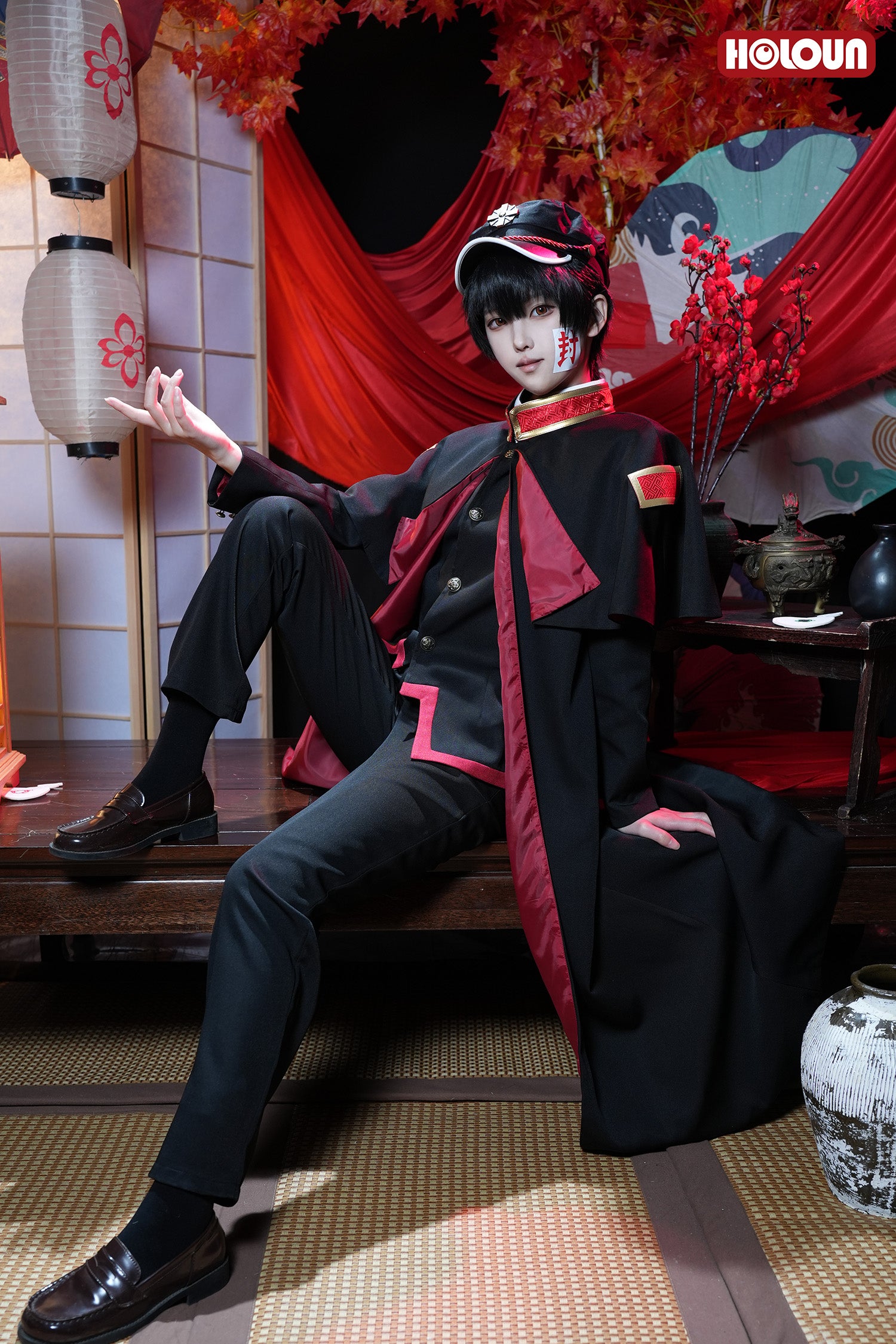 YOO Toilet-Bound Hanako-Kun Anime Yugi Amane Hanako-kun Cosplay Costume Cloak Jacket Pants Hat Halloween Christmas Gift thumbnail 7