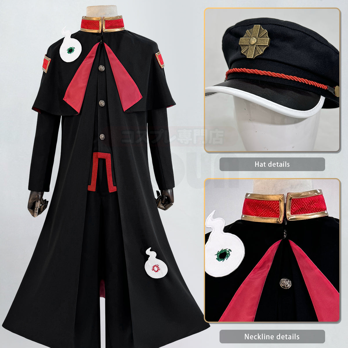 YOO Toilet-Bound Hanako-Kun Anime Yugi Amane Hanako-kun Cosplay Costume Cloak Jacket Pants Hat Halloween Christmas Gift thumbnail 9