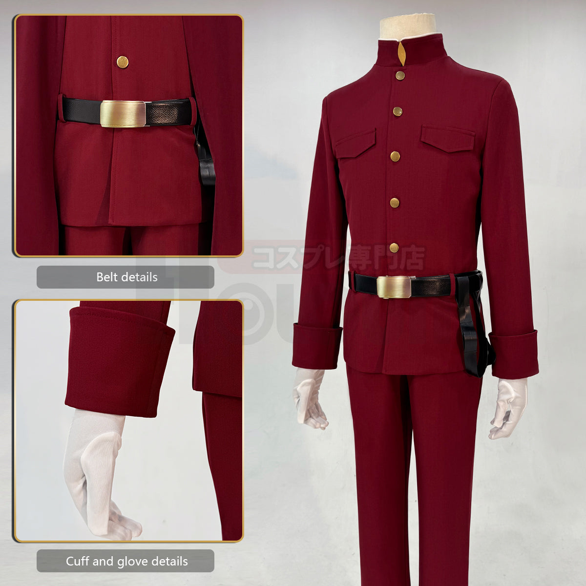 YOO Bungo Anime Suehiro Tetchou Okura Teruko Jouno Saigiku Cosplay Costume Wig Oversize Lining Cloak Jacket Pants Halloween thumbnail 10