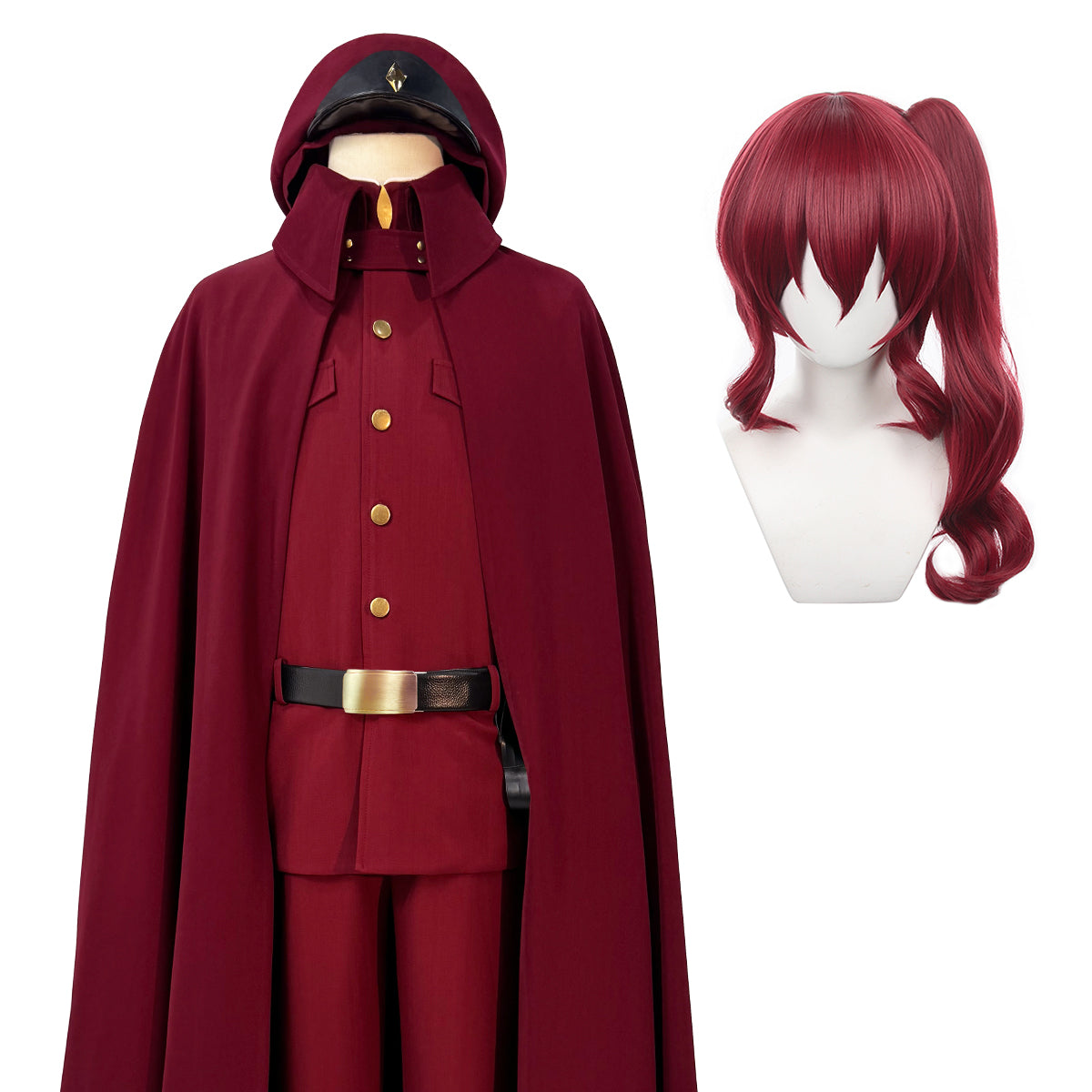 YOO Bungo Anime Suehiro Tetchou Okura Teruko Jouno Saigiku Cosplay Costume Wig Oversize Lining Cloak Jacket Pants Halloween thumbnail 5