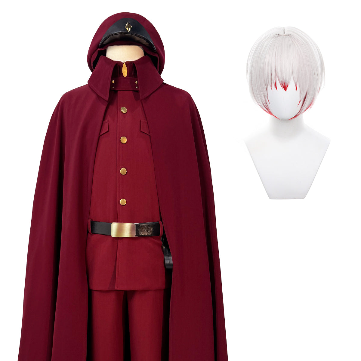 YOO Bungo Anime Suehiro Tetchou Okura Teruko Jouno Saigiku Cosplay Costume Wig Oversize Lining Cloak Jacket Pants Halloween thumbnail 6