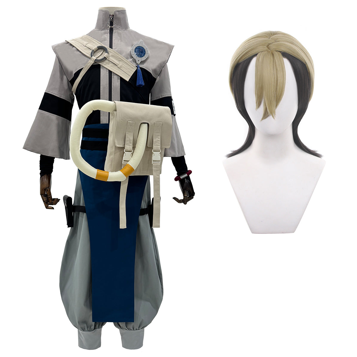 YOO Gachiakuta Anime Zanka Cosplay Costume Wig Convention Halloween Christmas Embroidery Jacket Pants Bag thumbnail 2