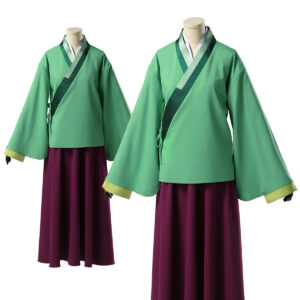 YOO The Apothecary Anime Maomao Cosplay Costume Wig Elastic Skirt Green Top Rose Net Synthetic Fiber Cos Convention Gift