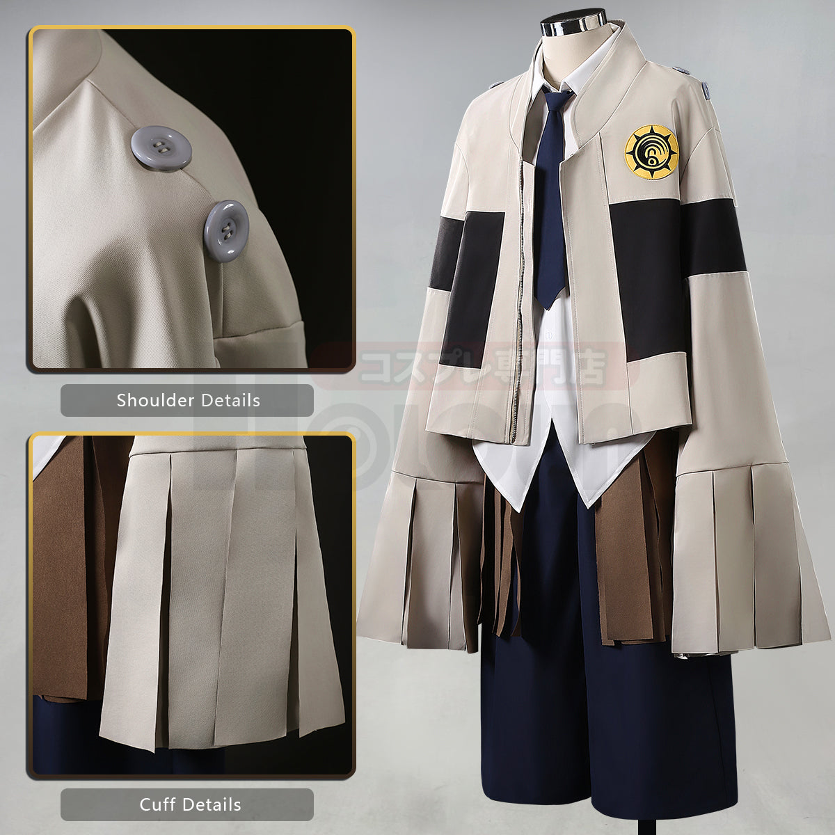 YOO Gachiakuta Anime Tamsy Caines Cosplay Costume Convention Halloween Christmas Embroidery Jacket Shirt Pants Waist Bag thumbnail 5