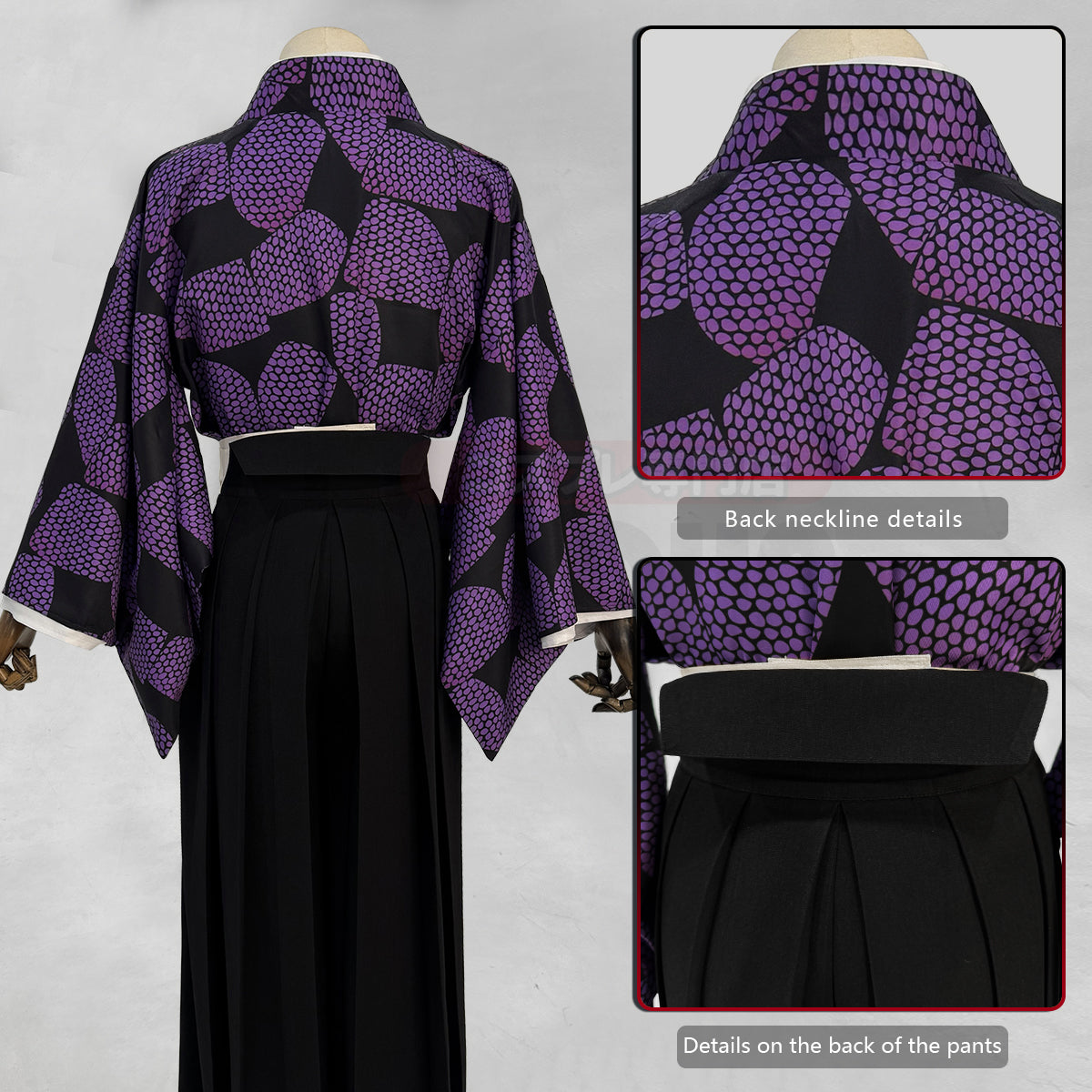 YOO Anime Kokushibo Cosplay Costume Haori Pants Convention Halloween Christmas Gift thumbnail 8