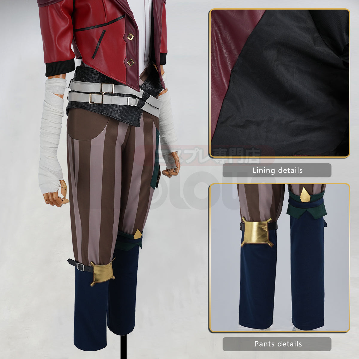 Pre-sale YOO LOL Game Vi The Piltover Enforce Cosplay Costume Wig Faux Leather Jacket  Halloween Christmas Convention Pants Vest thumbnail 7