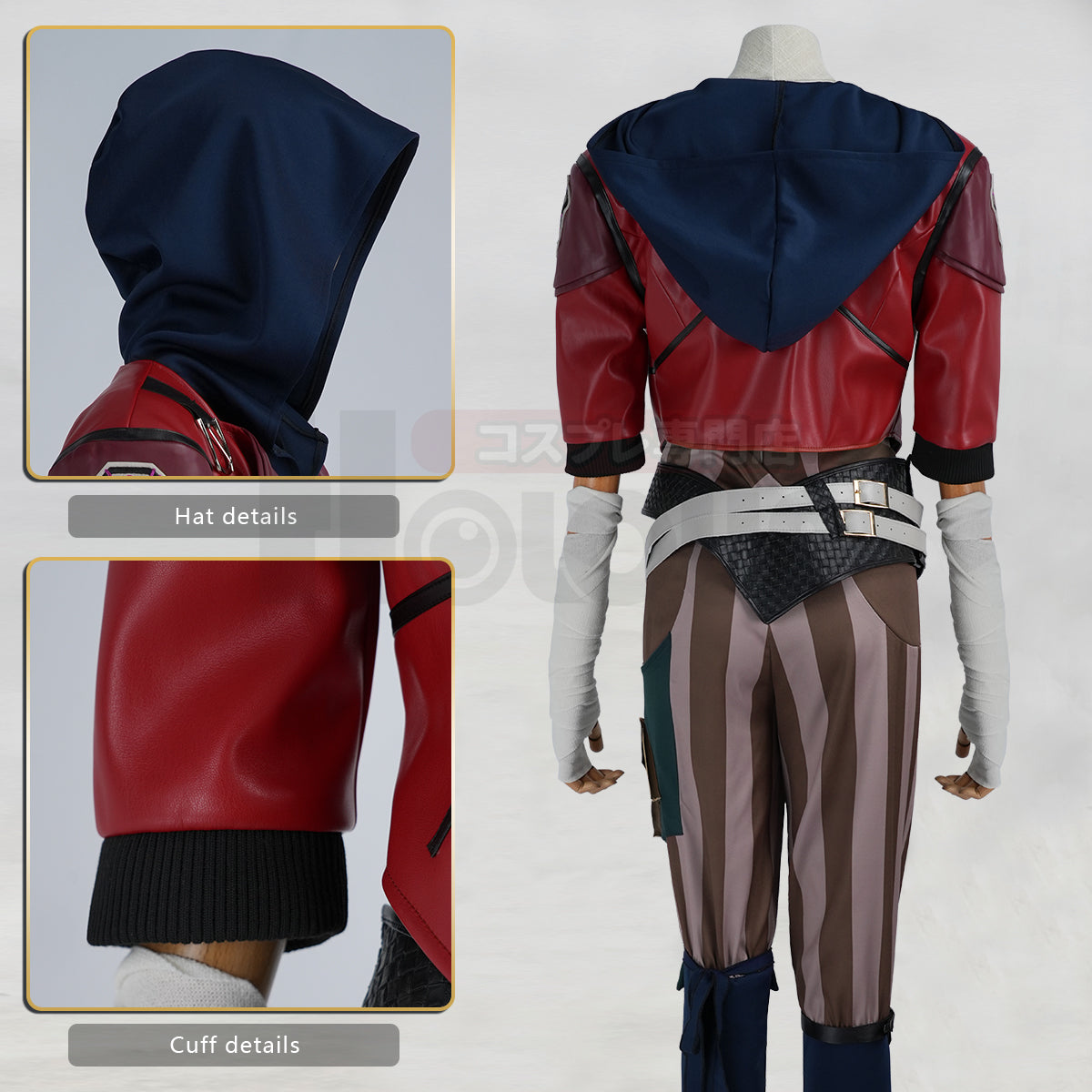 Pre-sale YOO LOL Game Vi The Piltover Enforce Cosplay Costume Wig Faux Leather Jacket  Halloween Christmas Convention Pants Vest thumbnail 9