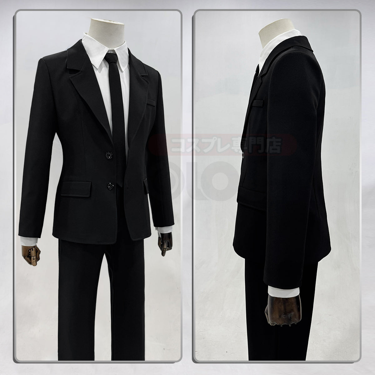 YOO Chainsaw Anime Denji Hayakawa Aki Cosplay Costume Wig Halloween Christmas Convention Black Suit Shirt Pant Tie Daily thumbnail 12