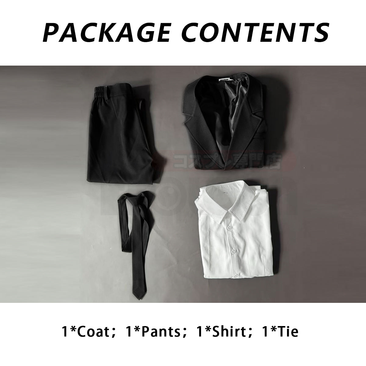 YOO Chainsaw Anime Denji Hayakawa Aki Cosplay Costume Wig Halloween Christmas Convention Black Suit Shirt Pant Tie Daily thumbnail 13