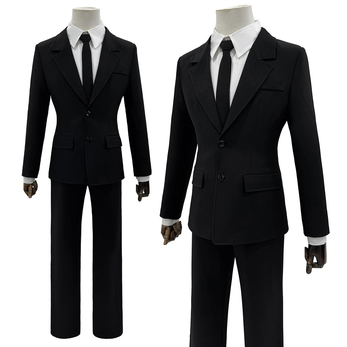 YOO Chainsaw Anime Denji Hayakawa Aki Cosplay Costume Wig Halloween Christmas Convention Black Suit Shirt Pant Tie Daily thumbnail 3