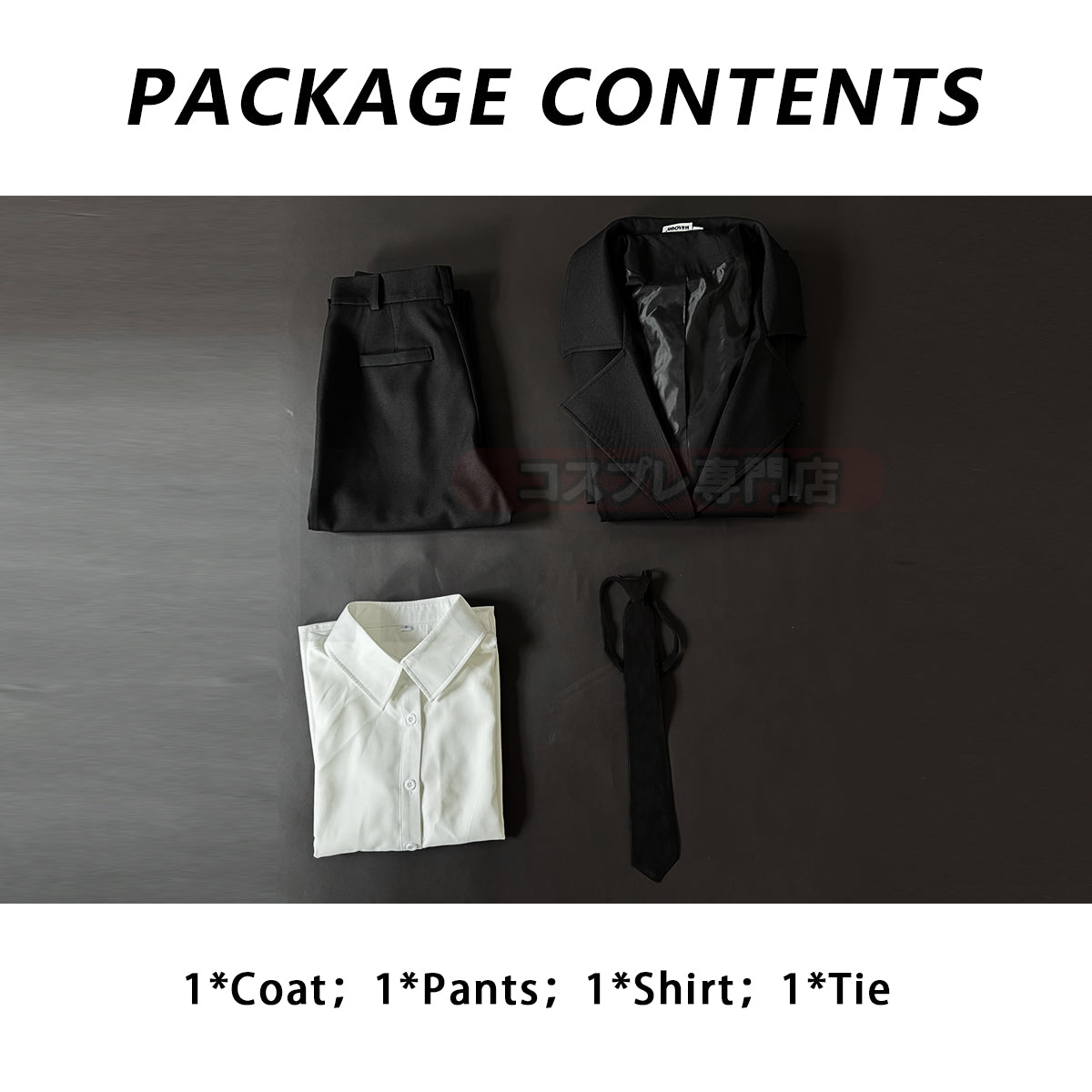 YOO Chainsaw Anime Denj Aki Cosplay Costume Wig Halloween Christmas Convention Black Suit Shirt Pant Tie Daily thumbnail 11