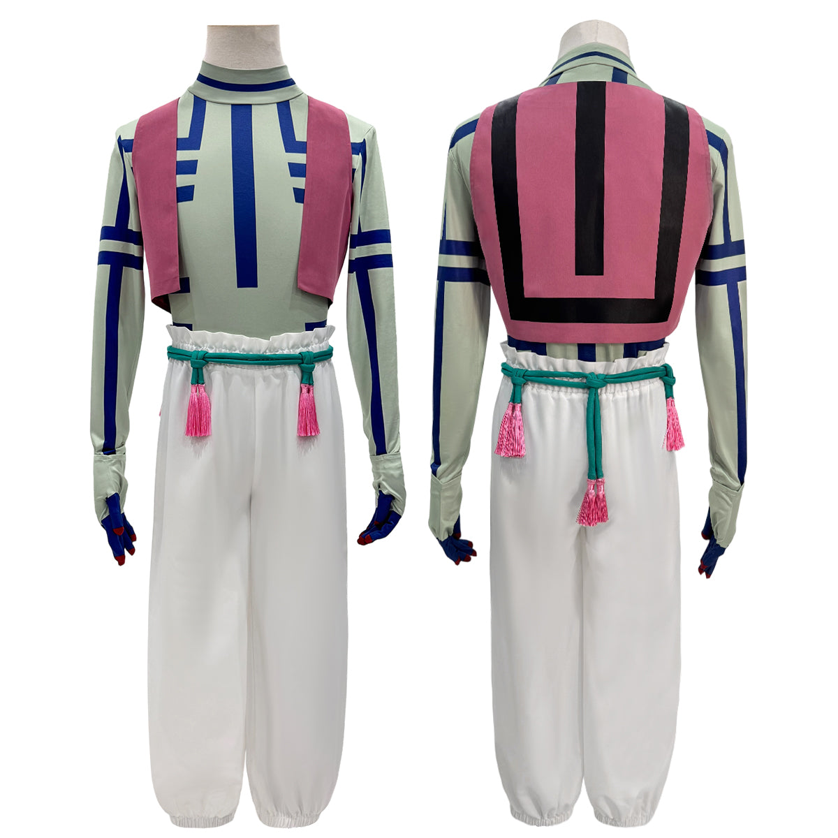 YOO Anime Akaza Hakuji Cosplay Costume Convention Halloween Christmas T-shirt Vest Pants Gloves thumbnail 2