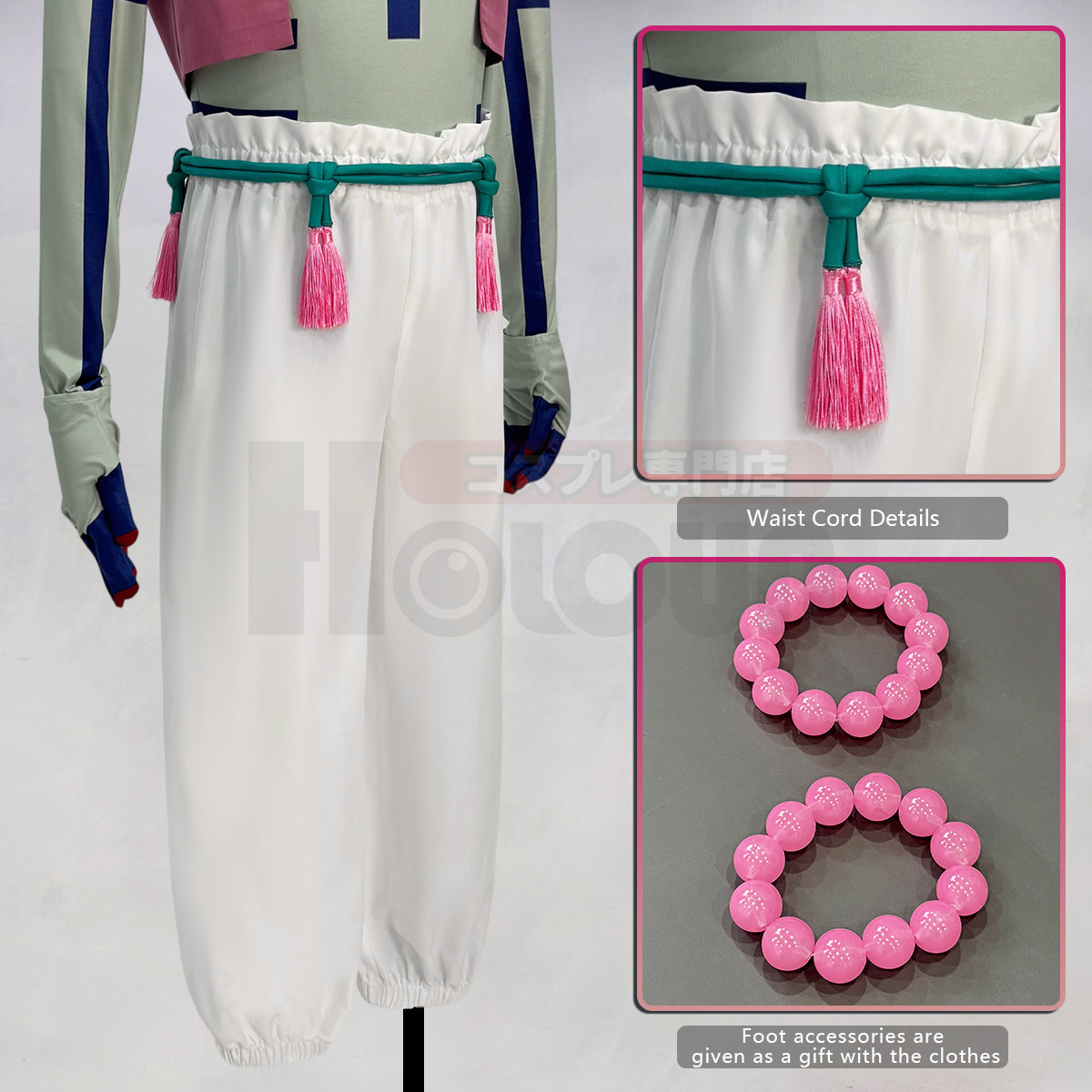 YOO Anime Akaza Hakuji Cosplay Costume Convention Halloween Christmas T-shirt Vest Pants Gloves thumbnail 6